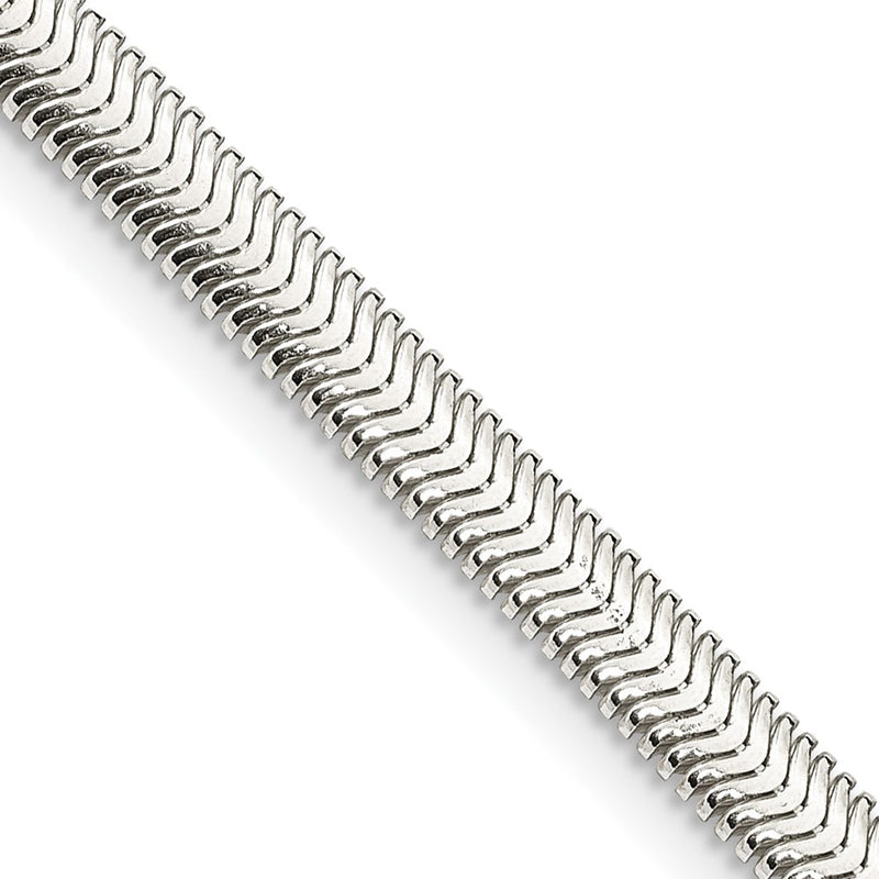 30 Inch Sterling Silver 4.2mm Flat Oval Snake Chain Necklace