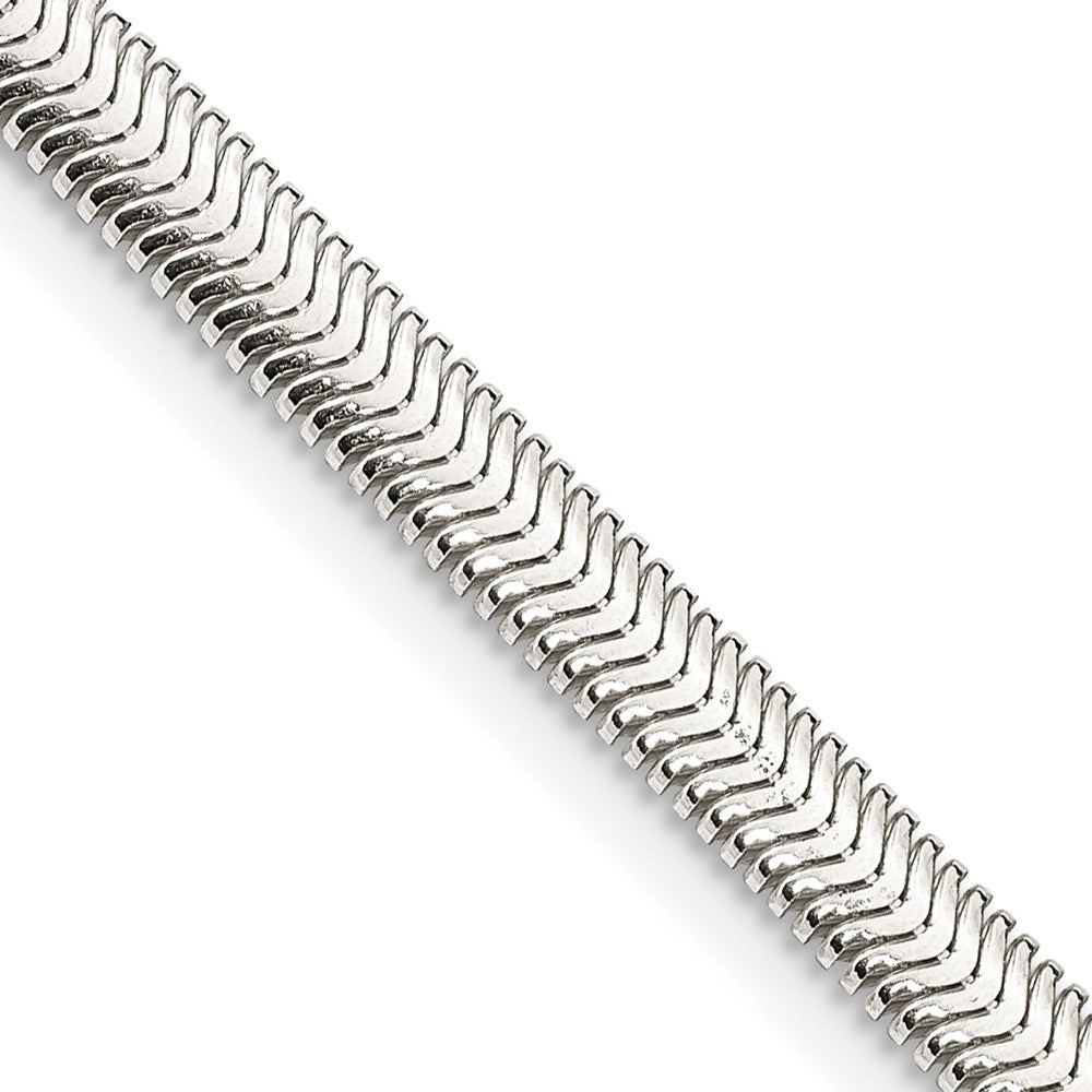 18 Inch Sterling Silver 4.2mm Flat Oval Snake Chain Necklace