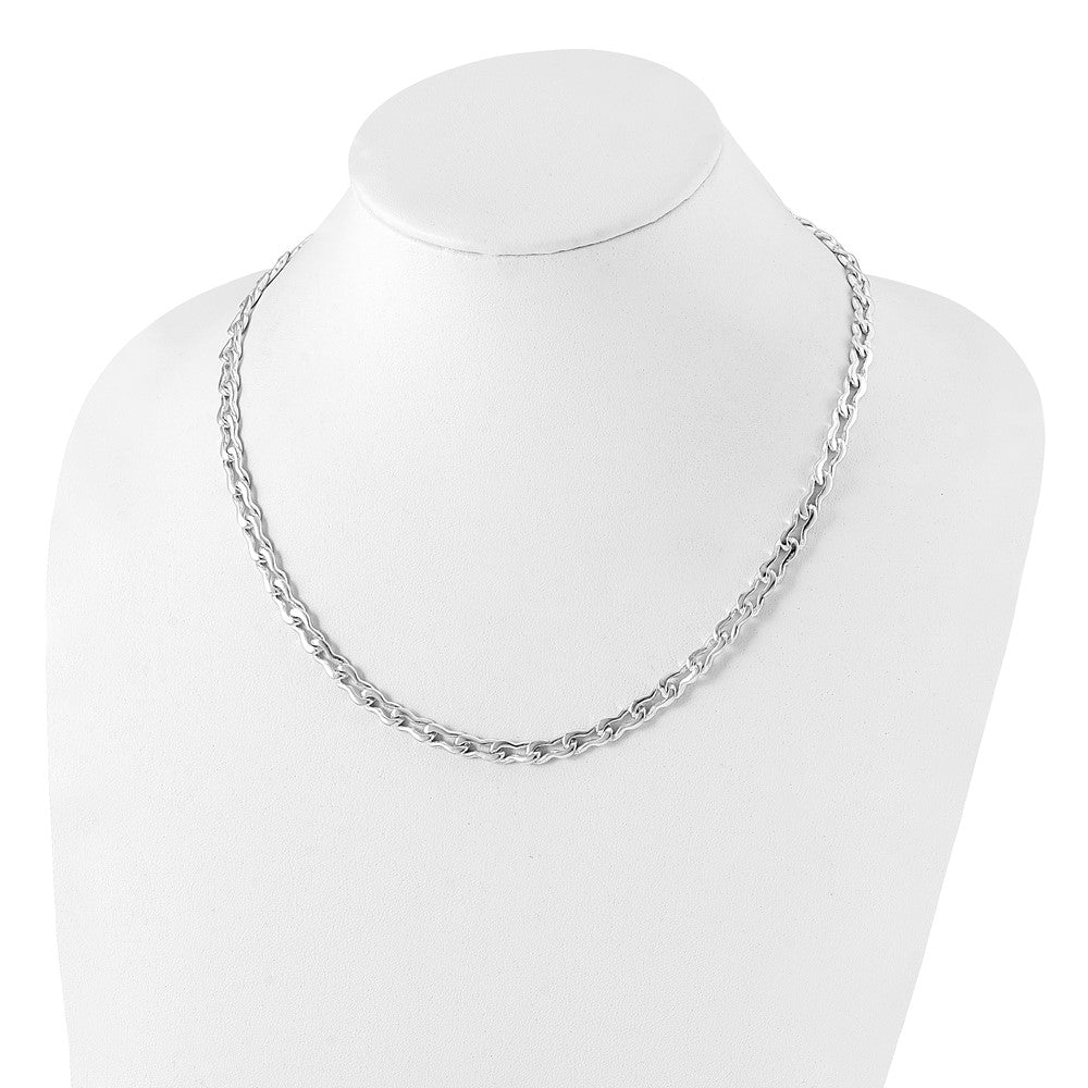 Sterling Silver 6mm Fancy Link Chain Necklace