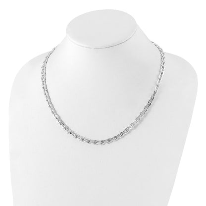 Sterling Silver 6mm Fancy Link Chain Necklace