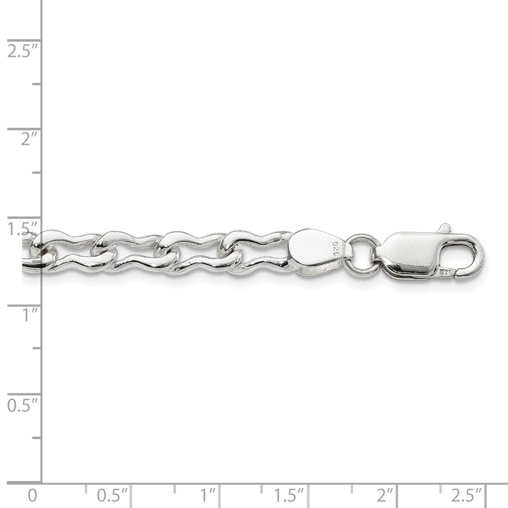 Sterling Silver 6mm Fancy Link Chain Necklace