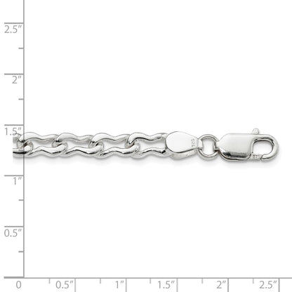 Sterling Silver 6mm Fancy Link Chain Necklace