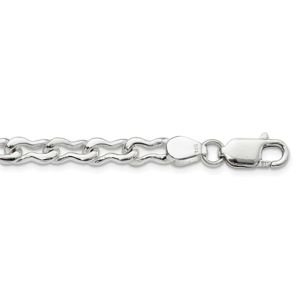 Sterling Silver 6mm Fancy Link Chain Necklace
