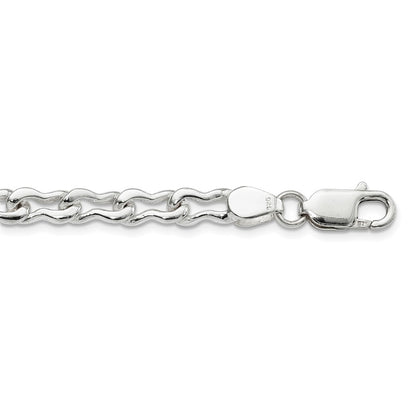 Sterling Silver 6mm Fancy Link Chain Necklace