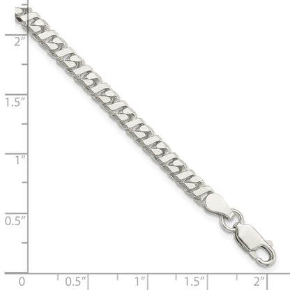8 Inch Sterling Silver 4.25mm Fancy Flat Link Bracelet