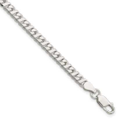 8 Inch Sterling Silver 4.25mm Fancy Flat Link Bracelet