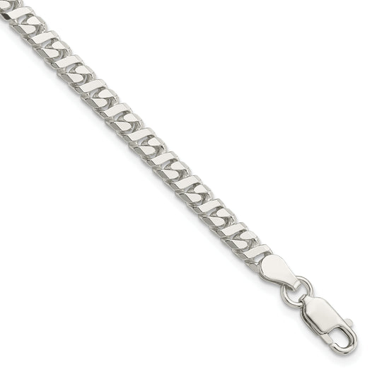 8 Inch Sterling Silver 4.25mm Fancy Flat Link Bracelet