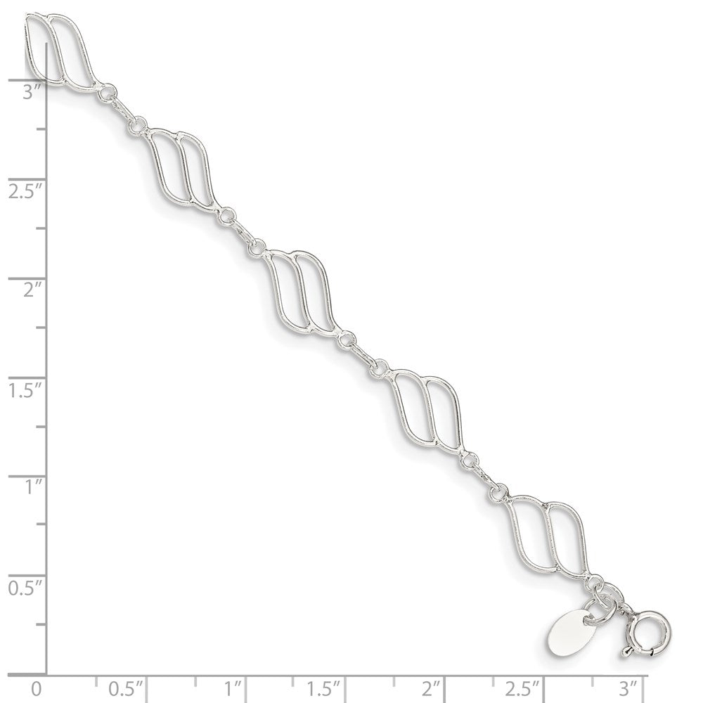 Sterling Silver Fancy Polished Chain Bracelet