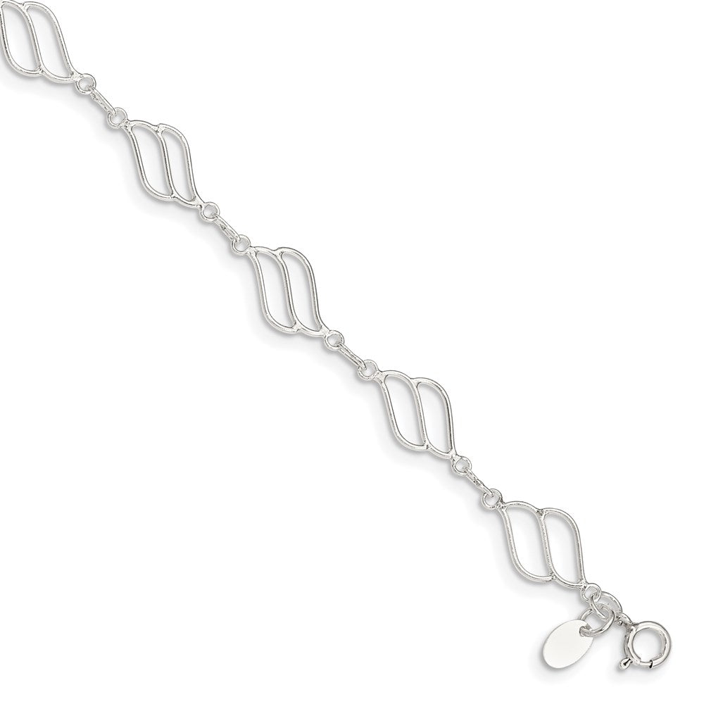 Sterling Silver Fancy Polished Chain Bracelet