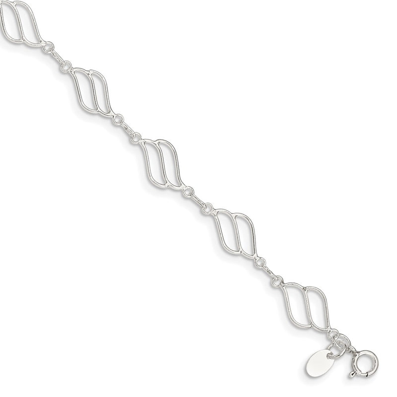 Sterling Silver Fancy Polished Chain Bracelet