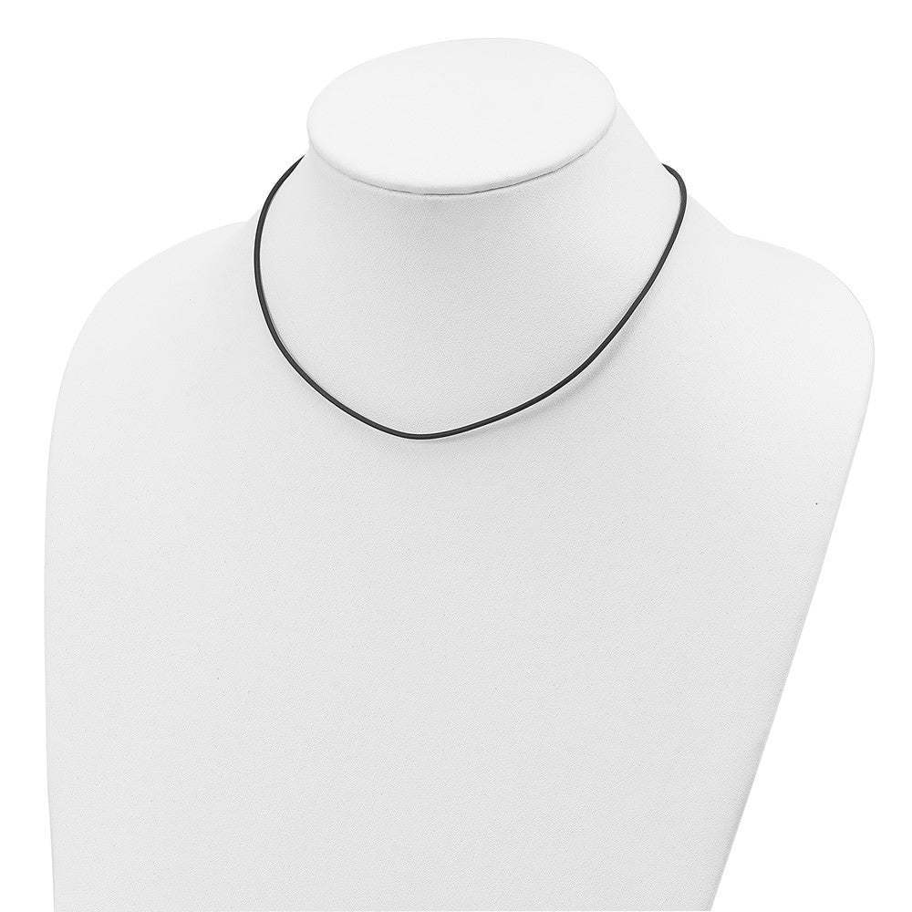 Sterling Silver 18Inch 1.5mm Brown Leather Cord Necklace