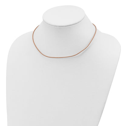 Sterling Silver 18Inch 1.5mm Natural Leather Cord Necklace