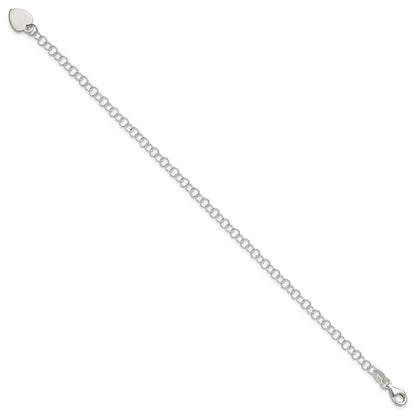 7.25 Inch Sterling Silver Round Link Bracelet