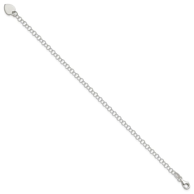 7.25 Inch Sterling Silver Round Link Bracelet