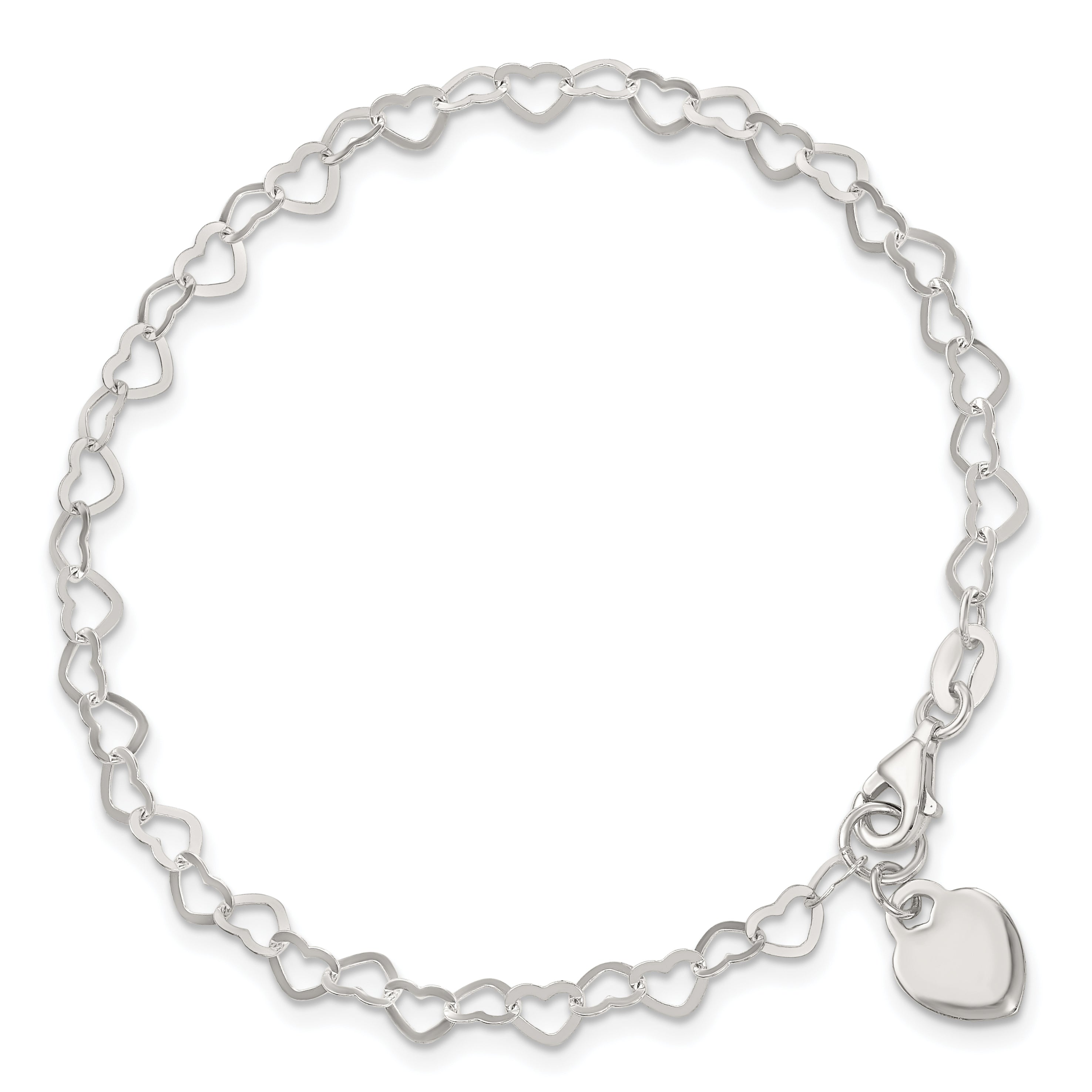7.5 Inch Sterling Silver Fancy Link Bracelet