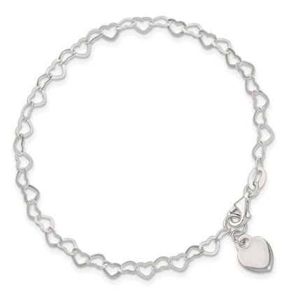 7.5 Inch Sterling Silver Fancy Link Bracelet