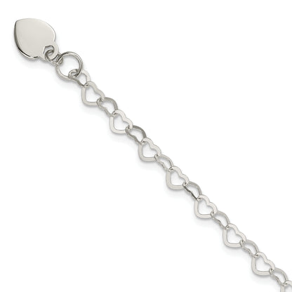 7.5 Inch Sterling Silver Fancy Link Bracelet
