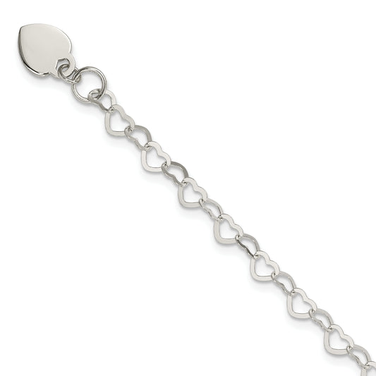 7.5 Inch Sterling Silver Fancy Link Bracelet