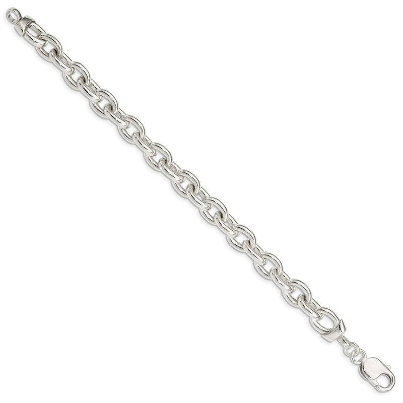7.5 Inch Sterling Silver Fancy Link Bracelet