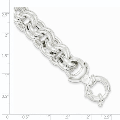 8 Inch Sterling Silver Fancy Link Bracelet