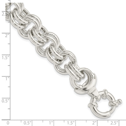 8 Inch Sterling Silver Fancy Link Bracelet