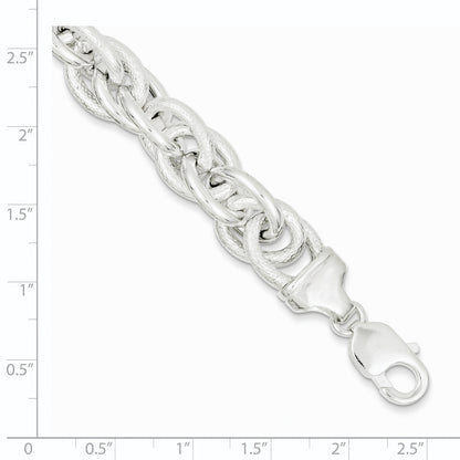 7.75 Inch Sterling Silver Fancy Link Bracelet