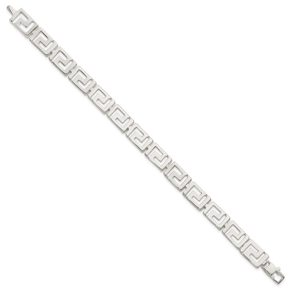 7.5 Inch Sterling Silver Greek Key Bracelet
