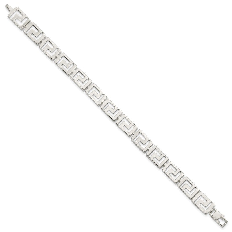 7.5 Inch Sterling Silver Greek Key Bracelet