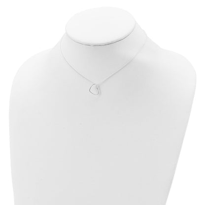 Sterling Silver Heart 14 In W/2 Ext Necklace