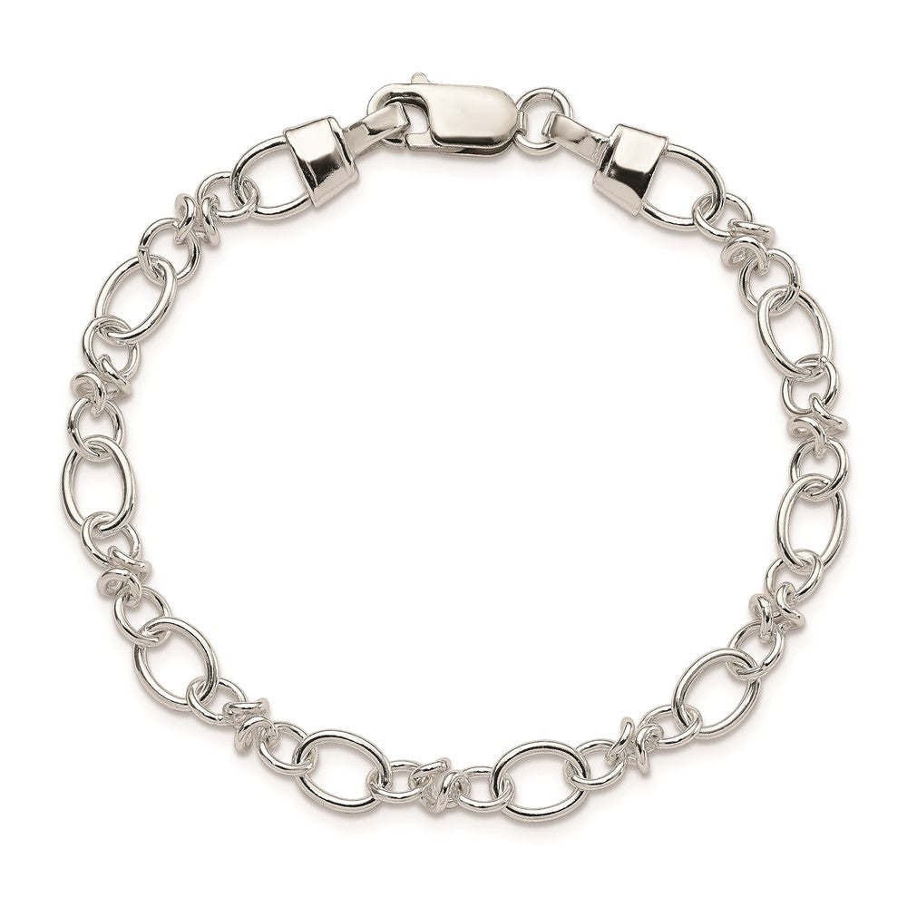 7.5 Inch Sterling Silver Fancy Bracelet