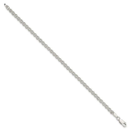 7 Inch Sterling Silver 3mm Double Link Charm Bracelet