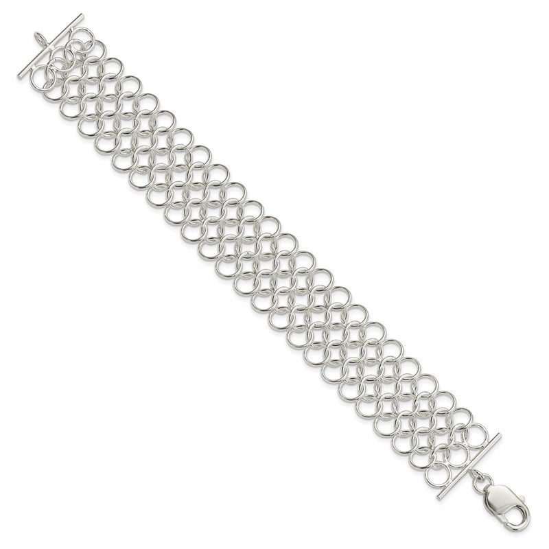 7.5 Inch Sterling Silver Multi-Link Bracelet