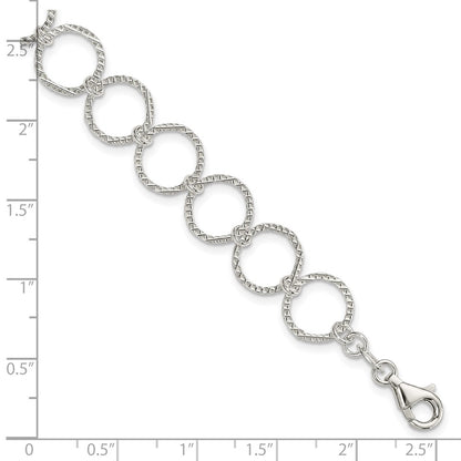 7.5 Inch Sterling Silver Fancy Bracelet