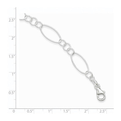 7.5 Inch Sterling Silver Fancy Bracelet