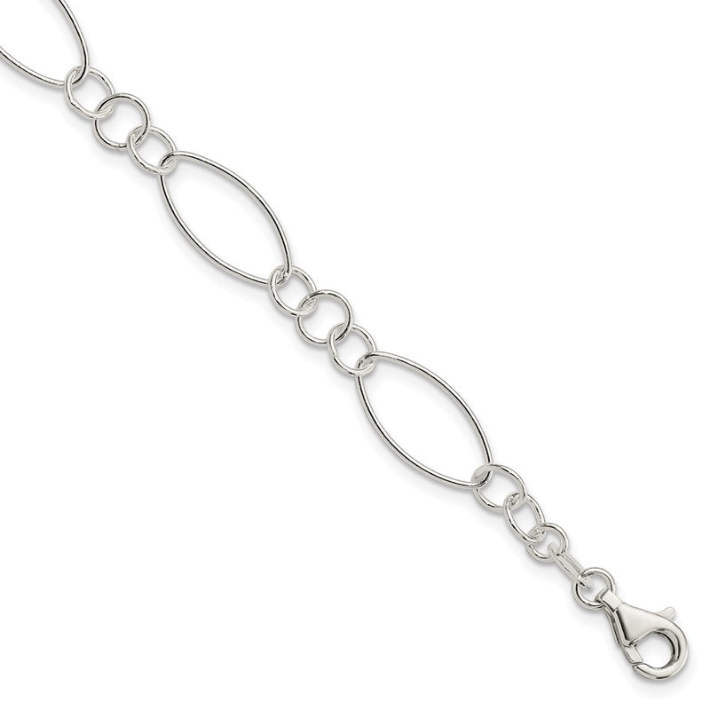 7.5 Inch Sterling Silver Fancy Bracelet