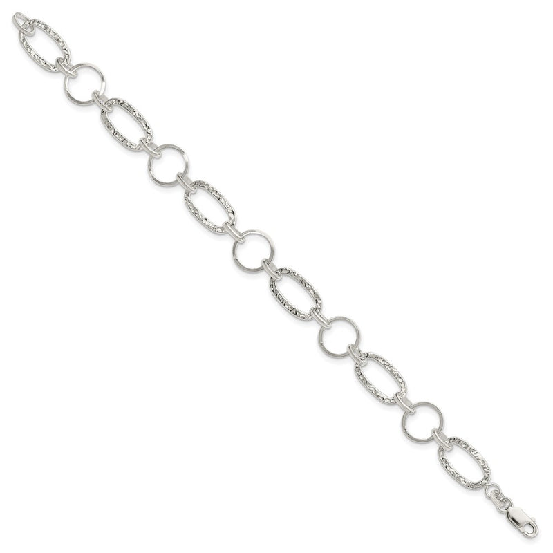 7.5 Inch Sterling Silver Circle Bracelet
