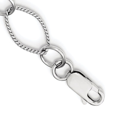 Sterling Silver Rhodium-Plated Freshwater Cultured Pearl Necklace