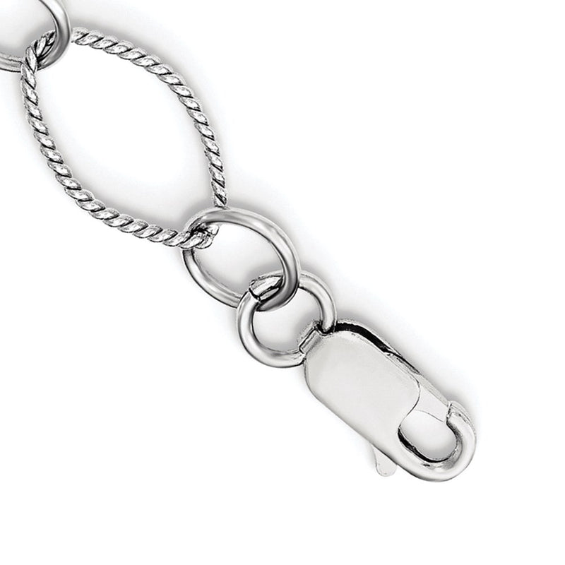 Sterling Silver Rhodium-Plated Freshwater Cultured Pearl Necklace