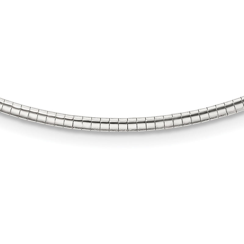 16 Inch Sterling Silver 2mm W/2 In Ext Cubetto Chain Necklace