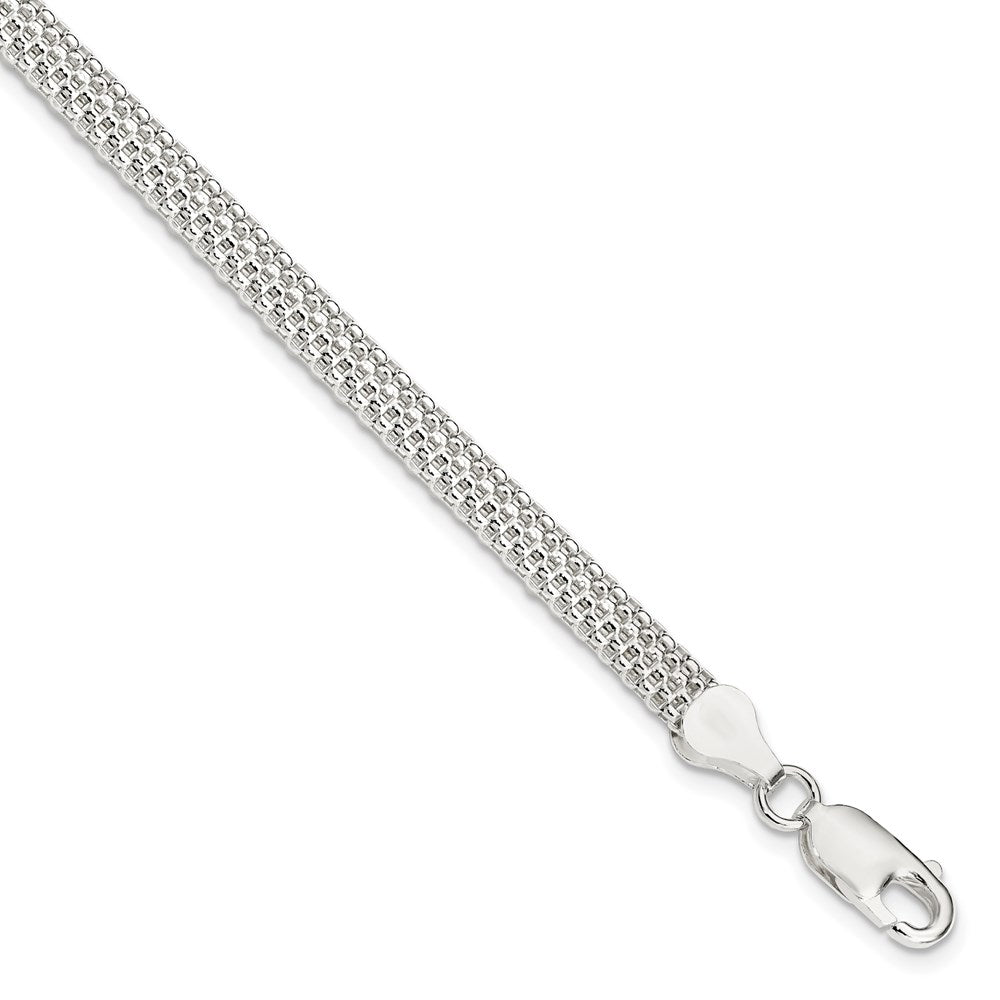 7 Inch Sterling Silver 5mm Mesh Bracelet