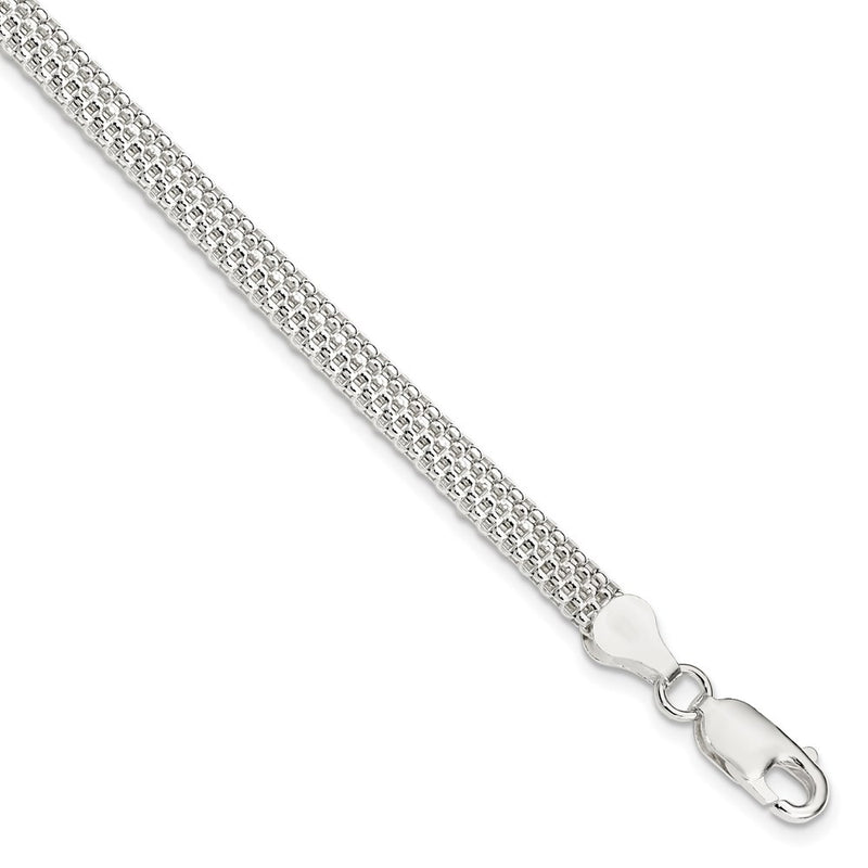 7 Inch Sterling Silver 5mm Mesh Bracelet