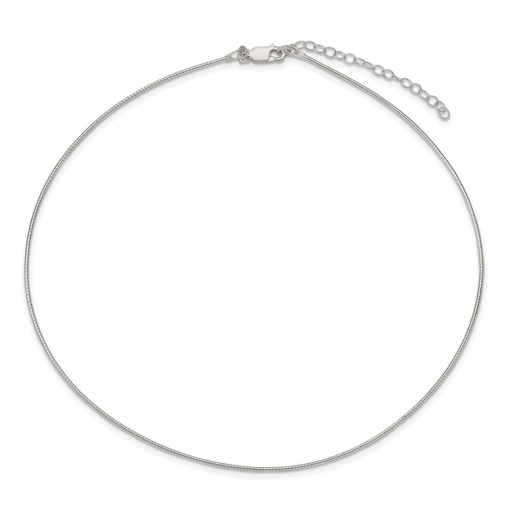 16 Inch Sterling Silver 1.35mm W/ 2In Extender Neckwire Chain Necklace