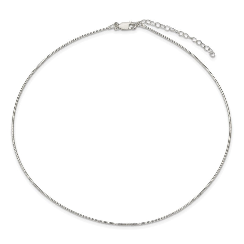16 Inch Sterling Silver 1.35mm W/ 2In Extender Neckwire Chain Necklace