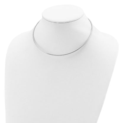 Sterling Silver Rhodium-Plated 2mm Round W/2In Ext Cubetto