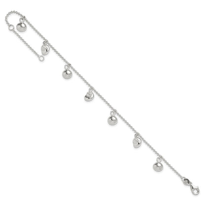 Sterling Silver Sea Shell 8In Plus 1In Ext. Anklet