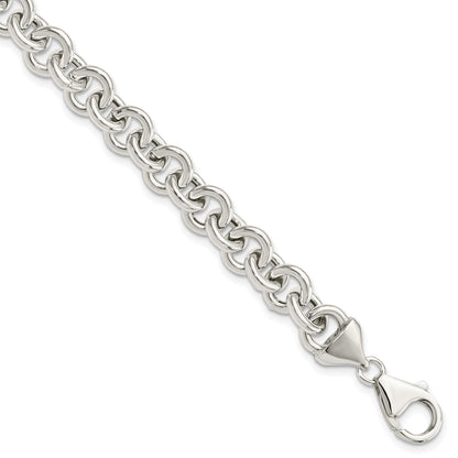 7.75 Inch Sterling Silver Polished Fancy Link Bracelet