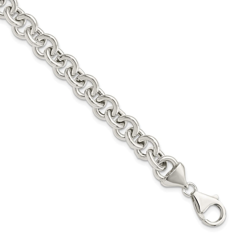 7.75 Inch Sterling Silver Polished Fancy Link Bracelet