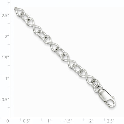 7.5 Inch Sterling Silver Polished Fancy Link Bracelet