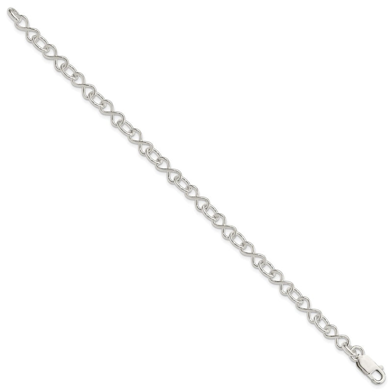 7.5 Inch Sterling Silver Polished Fancy Link Bracelet
