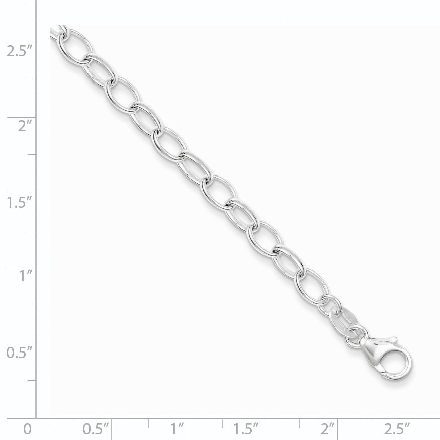 7.5 Inch Sterling Silver Polished Fancy Link Bracelet